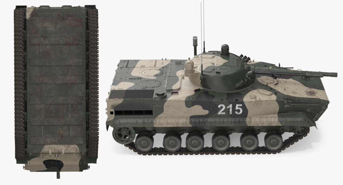 3D Infantry Fighting Vehicle BMP-3 Rigged model