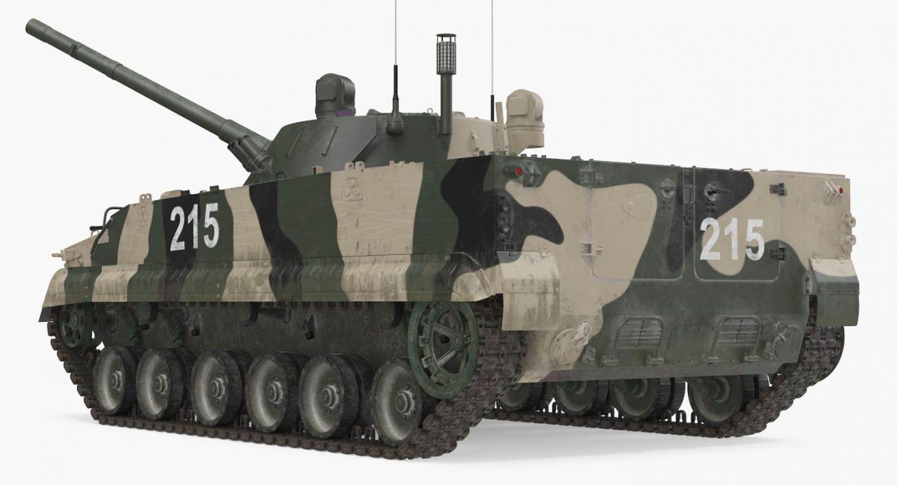 3D Infantry Fighting Vehicle BMP-3 Rigged model