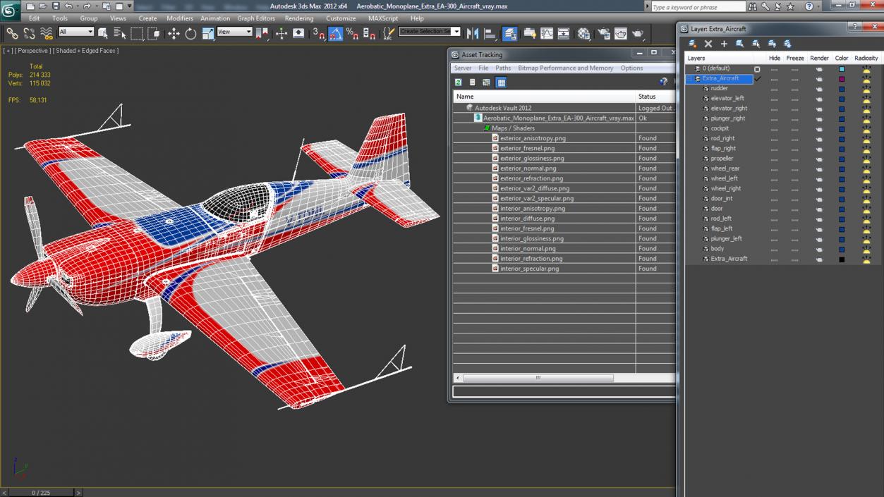 3D Aerobatic Monoplane Extra EA-300 Aircraft