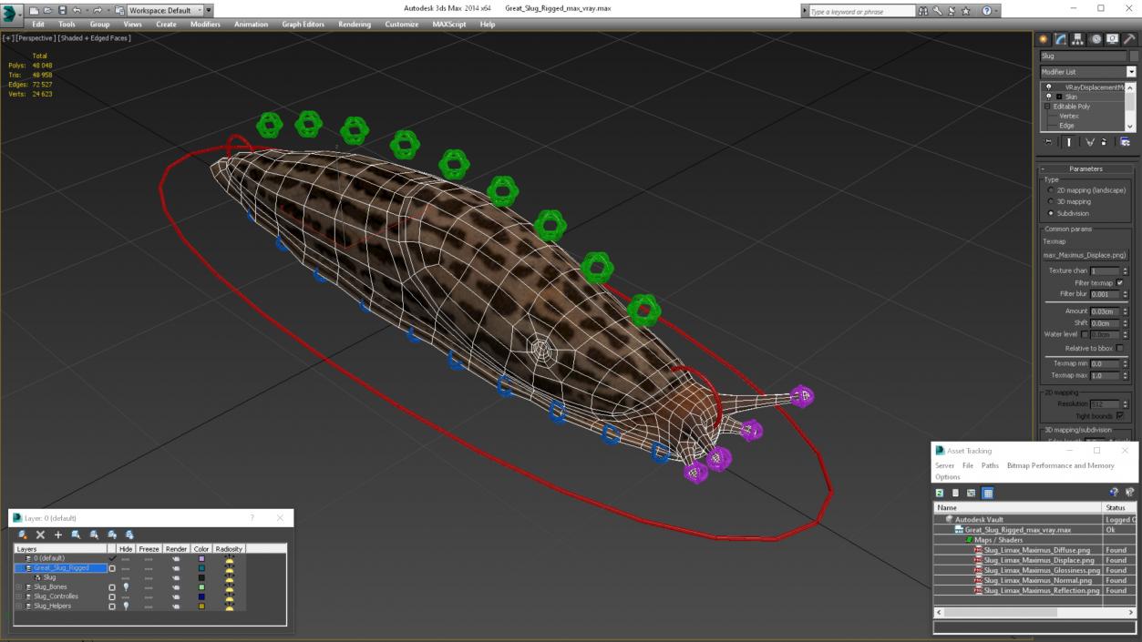 3D Great Slug Rigged for Modo