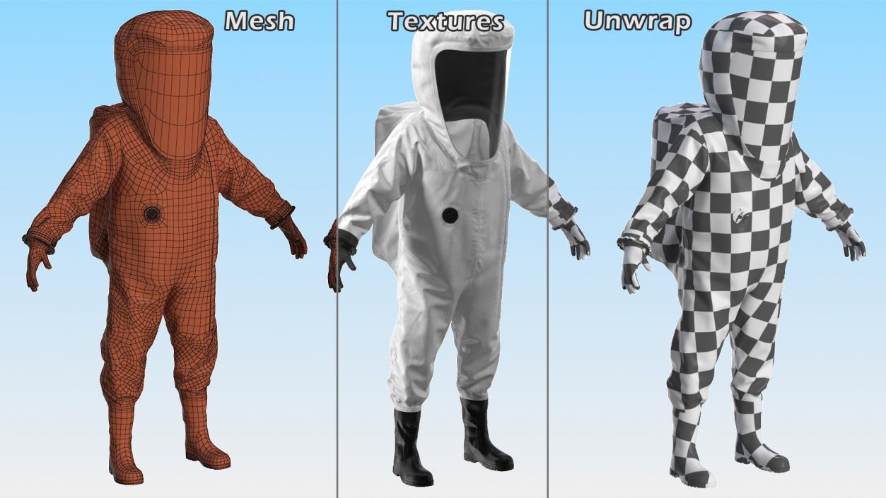 3D model Chemical Protective Suit Empty