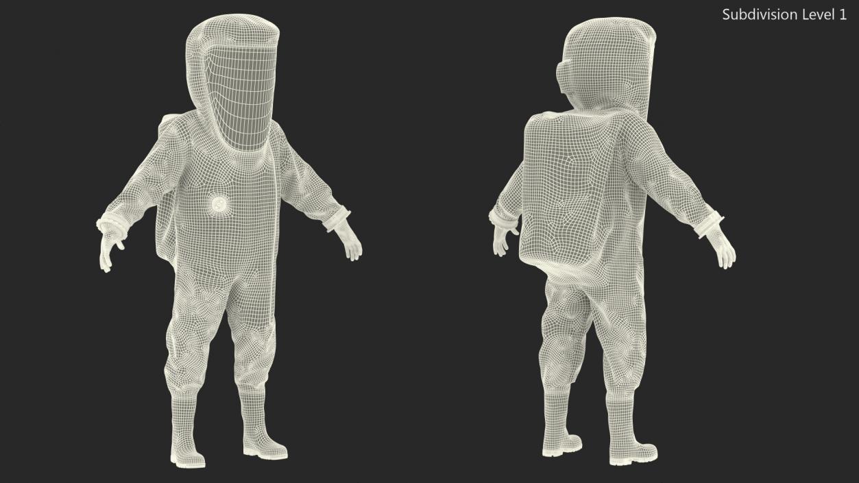 3D model Chemical Protective Suit Empty