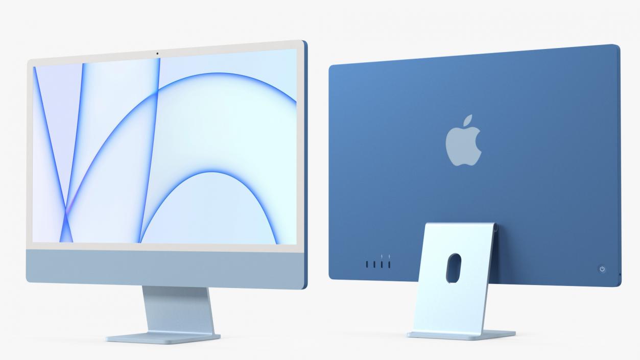 3D model Apple iMac 2021 Blue