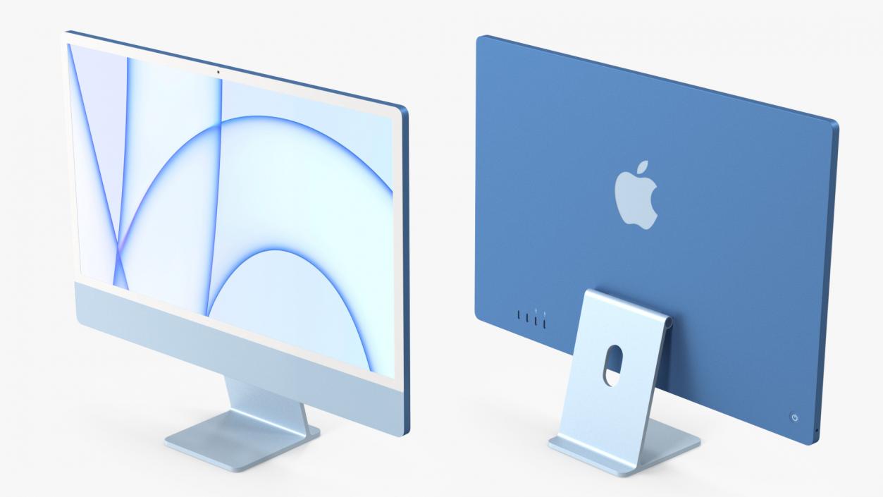 3D model Apple iMac 2021 Blue