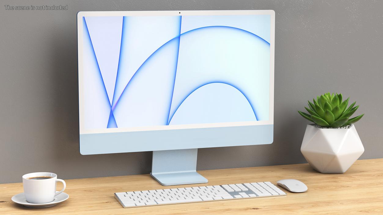 3D model Apple iMac 2021 Blue