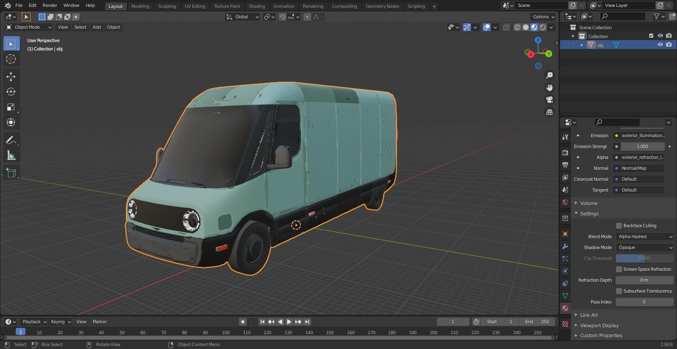 3D Electric Delivery Van