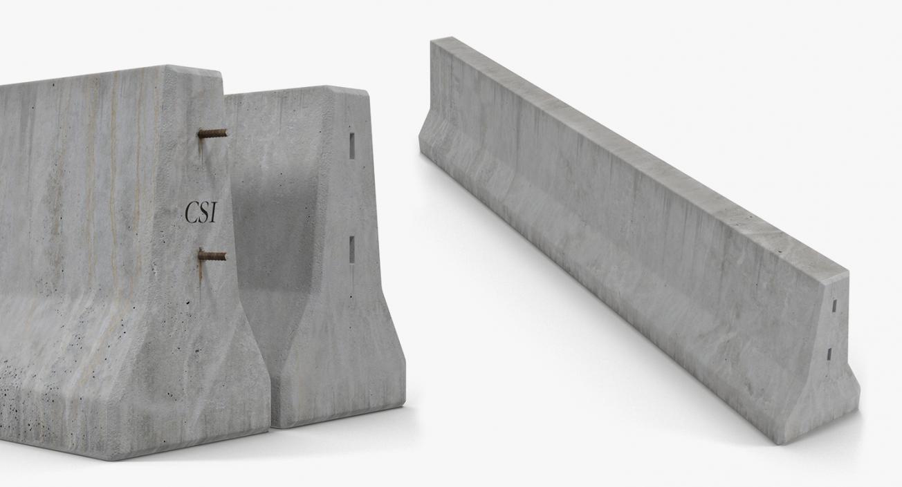 3D Road Barriers 3D Models Collection 3