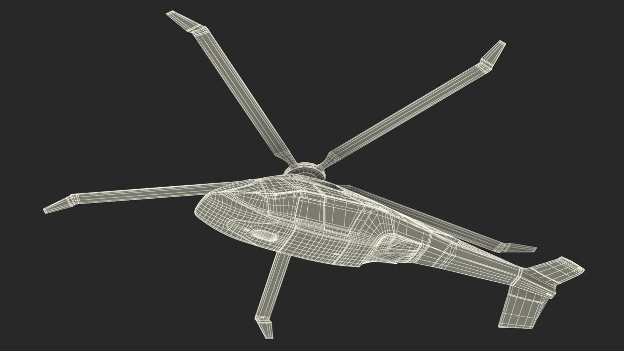 3D Futuristic Helicopter Concept Flight