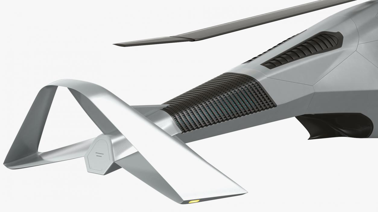 3D Futuristic Helicopter Concept Flight