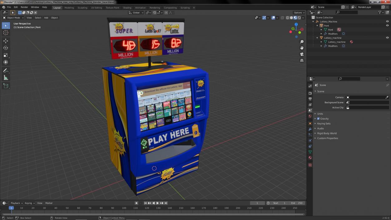 3D model Lottery Machine