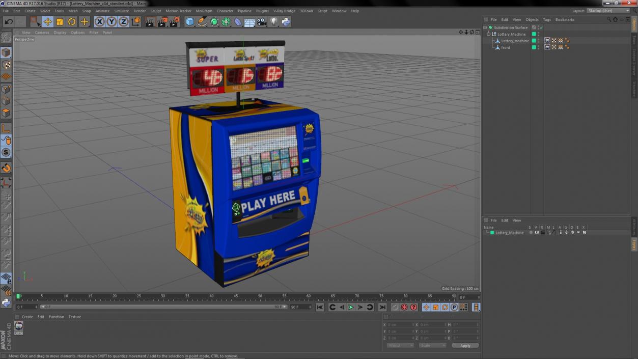 3D model Lottery Machine