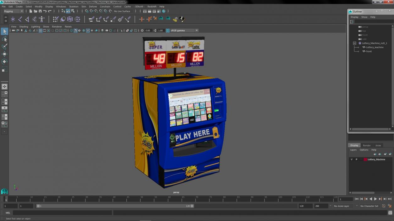 3D model Lottery Machine