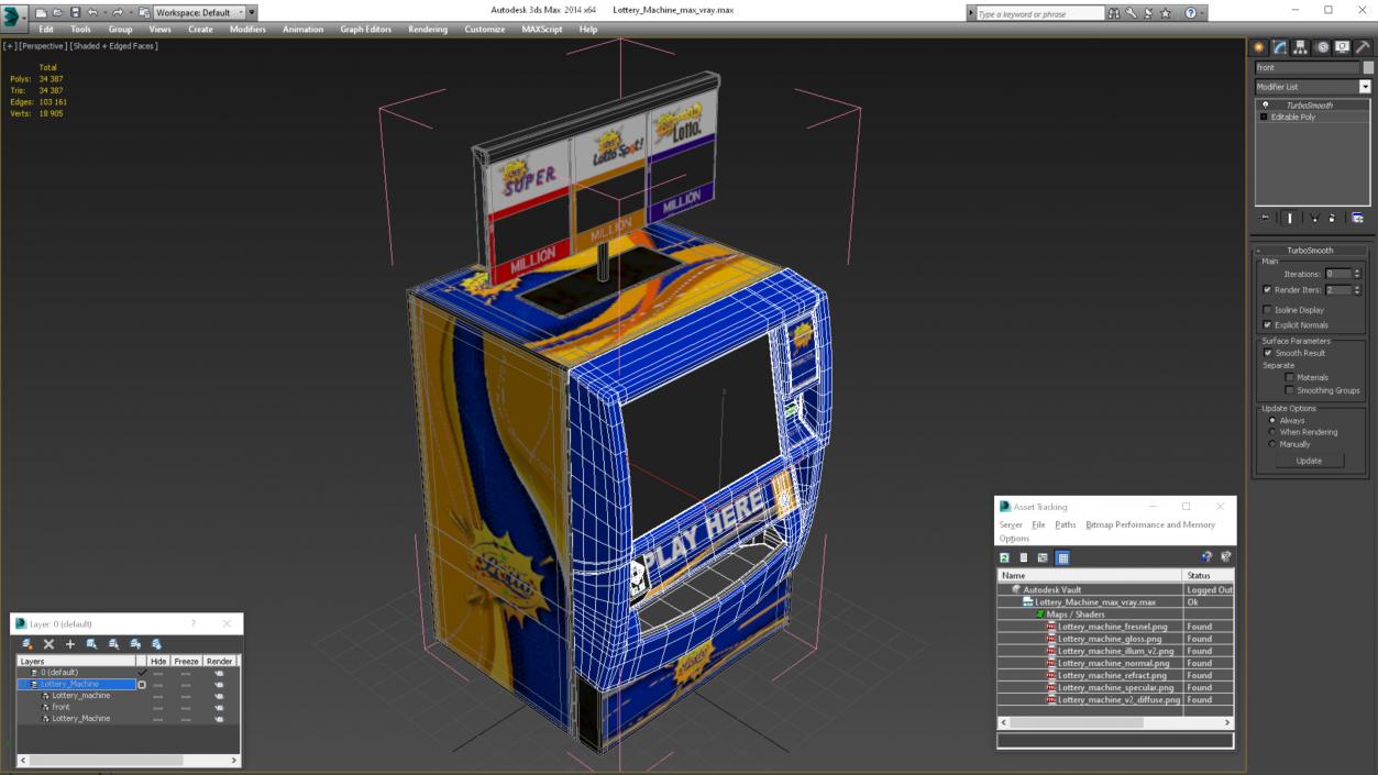 3D model Lottery Machine