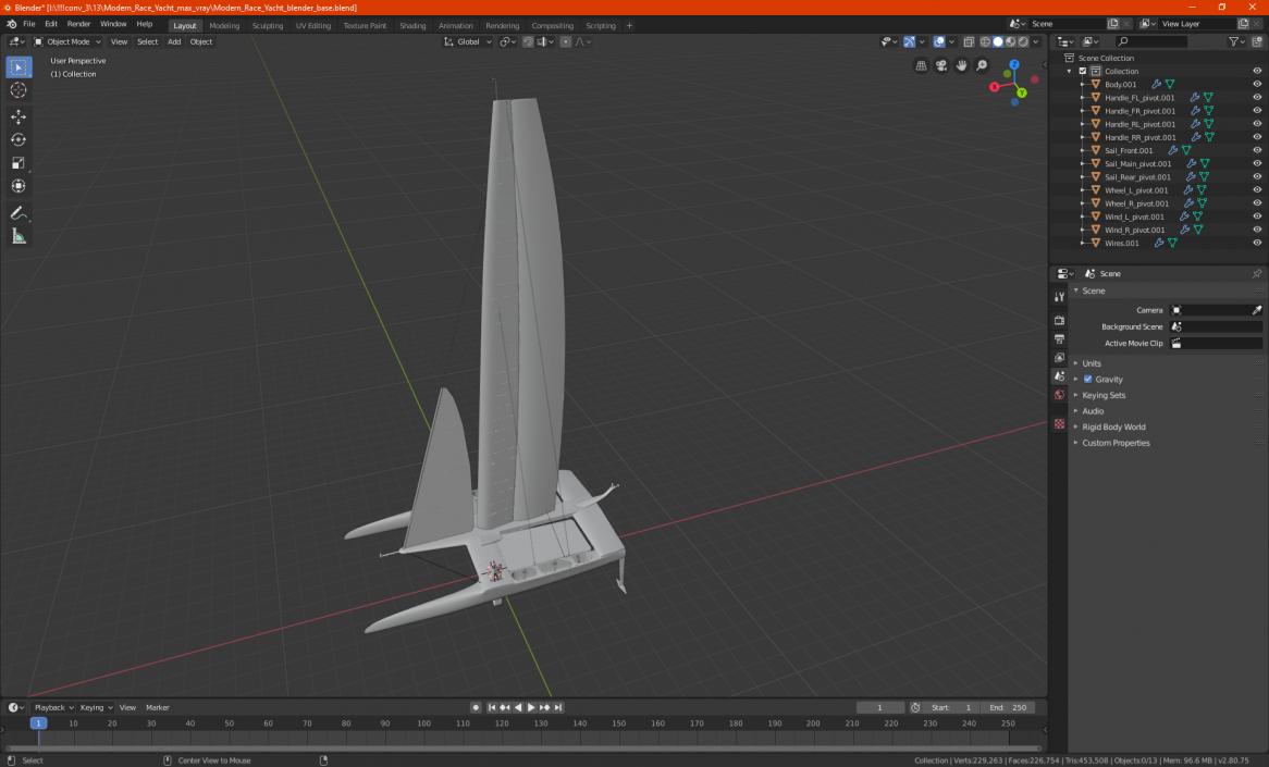 Modern Race Yacht 3D