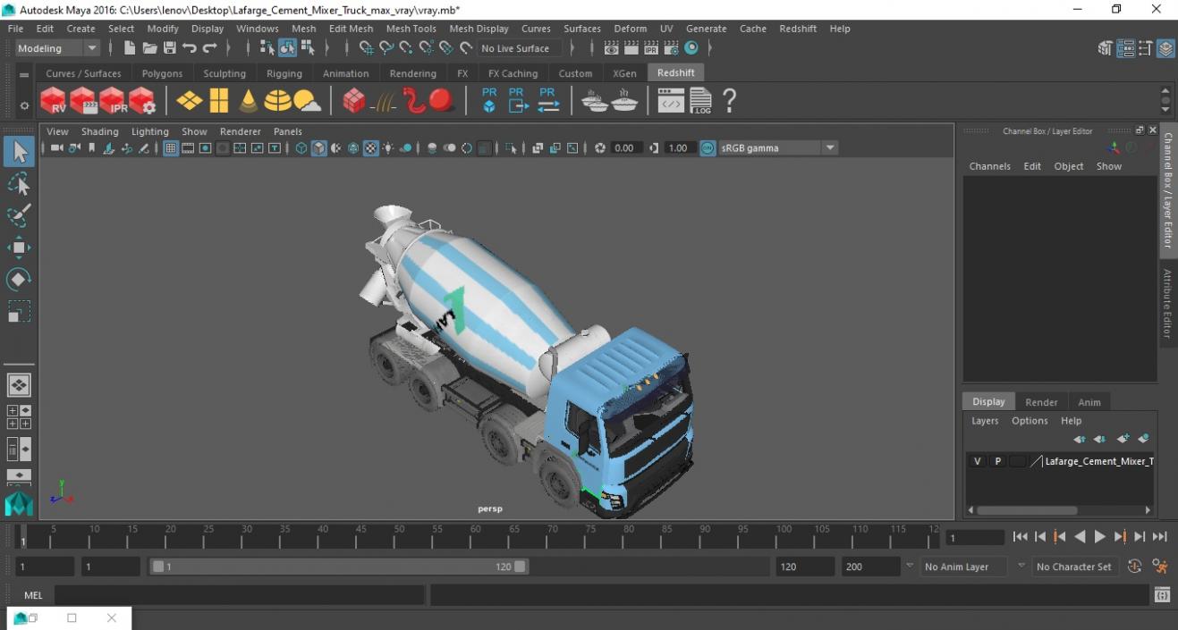 3D Lafarge Cement Mixer Truck