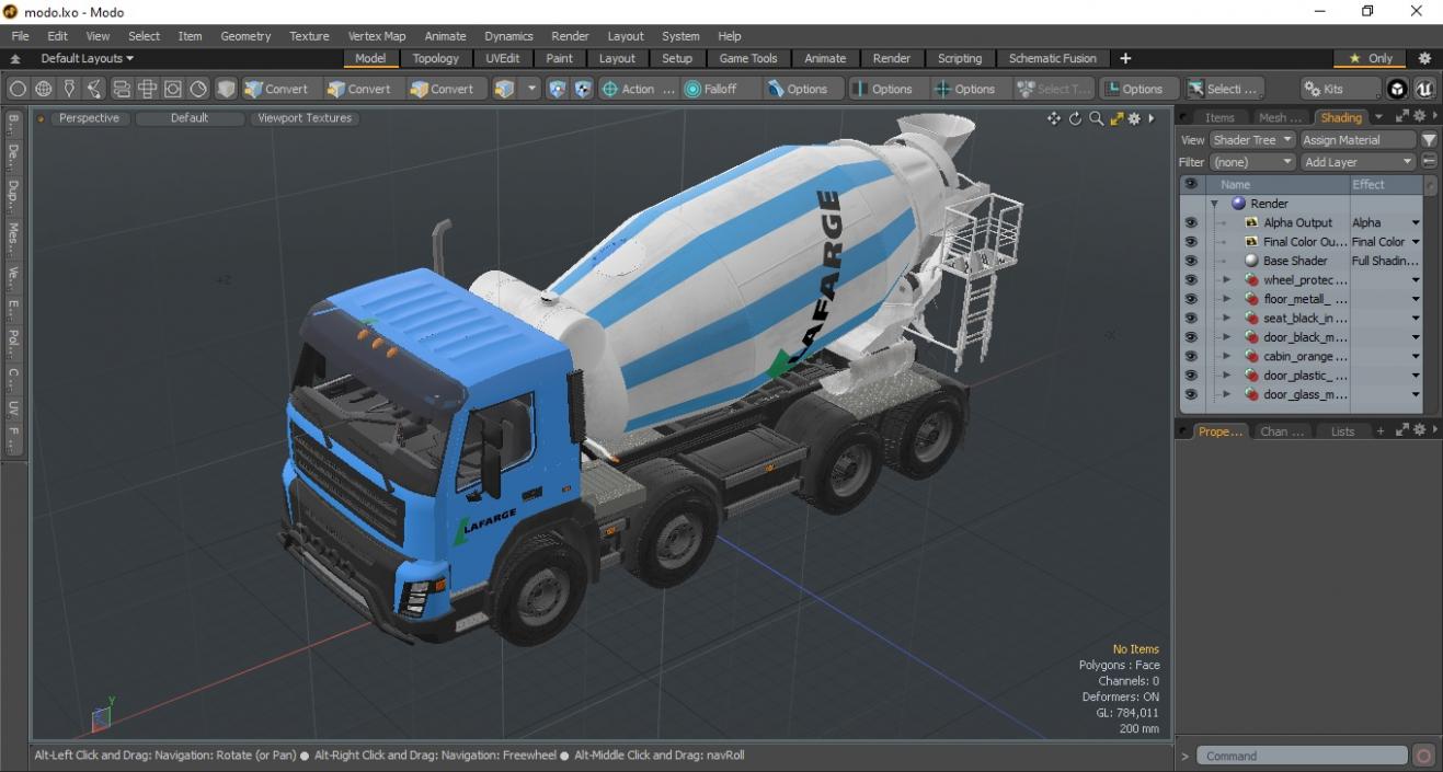 3D Lafarge Cement Mixer Truck