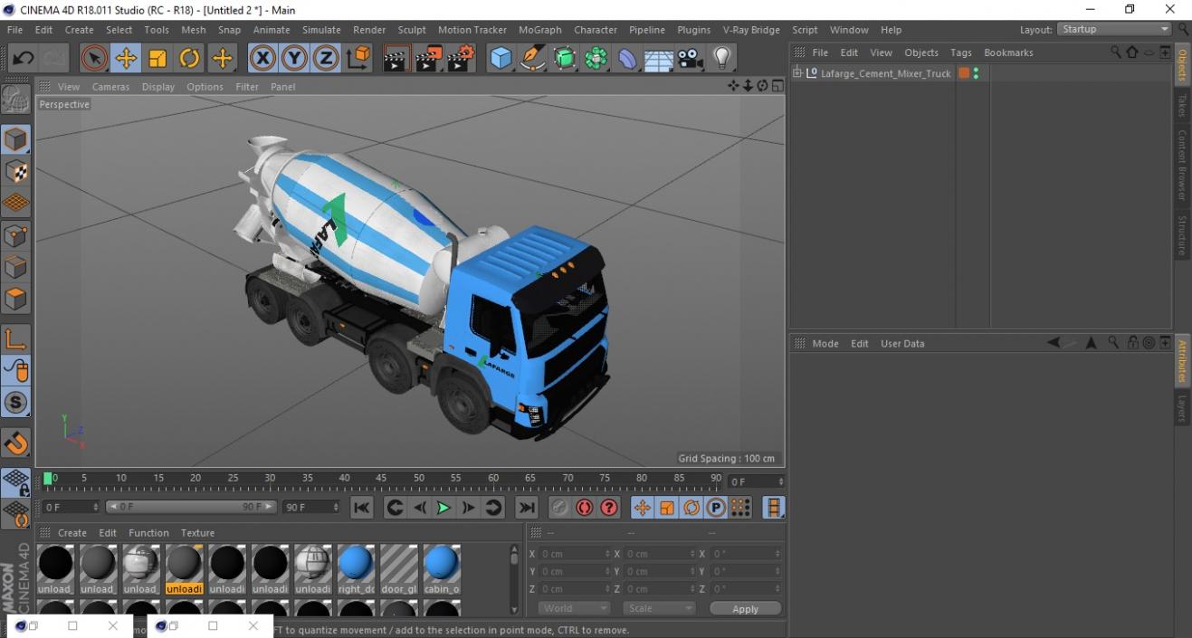 3D Lafarge Cement Mixer Truck