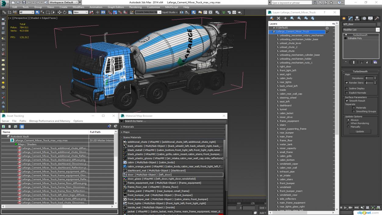 3D Lafarge Cement Mixer Truck