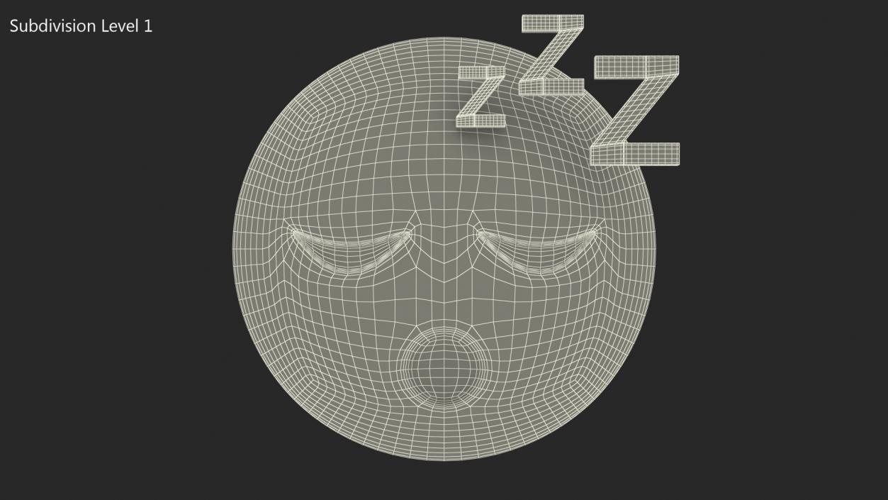 Sleeping Emoji 3D model