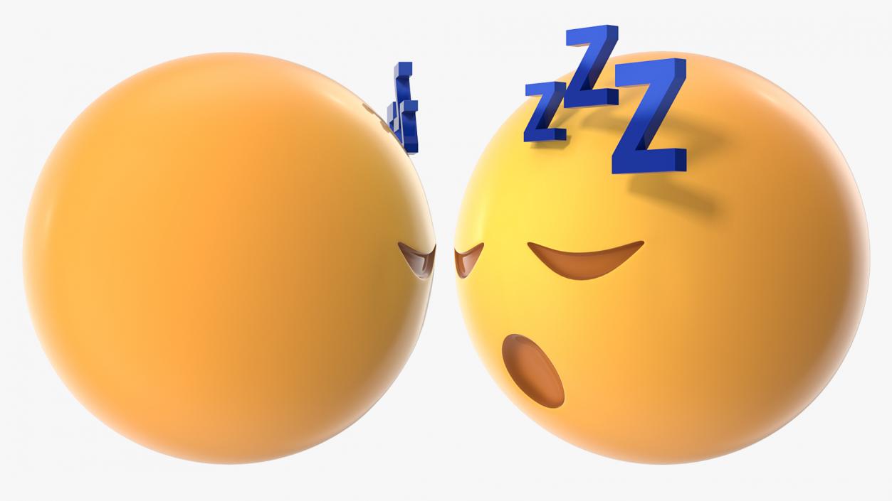 Sleeping Emoji 3D model