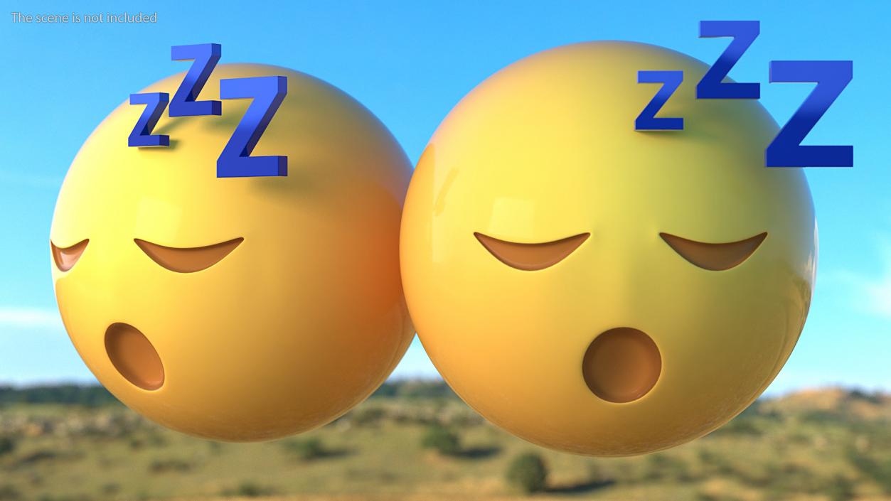 Sleeping Emoji 3D model