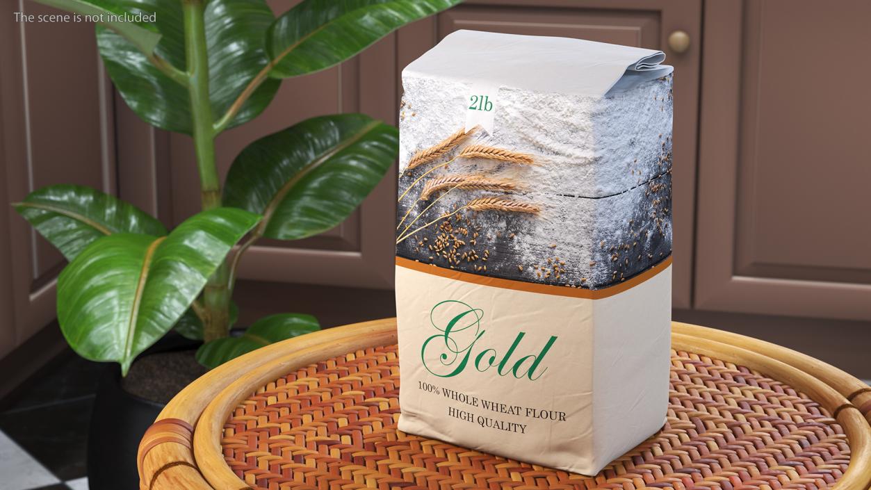 3D Wheat Flour Packages Collection