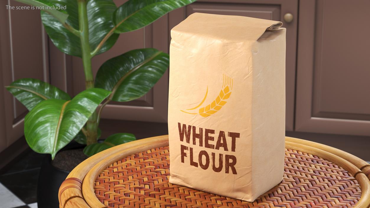 3D Wheat Flour Packages Collection