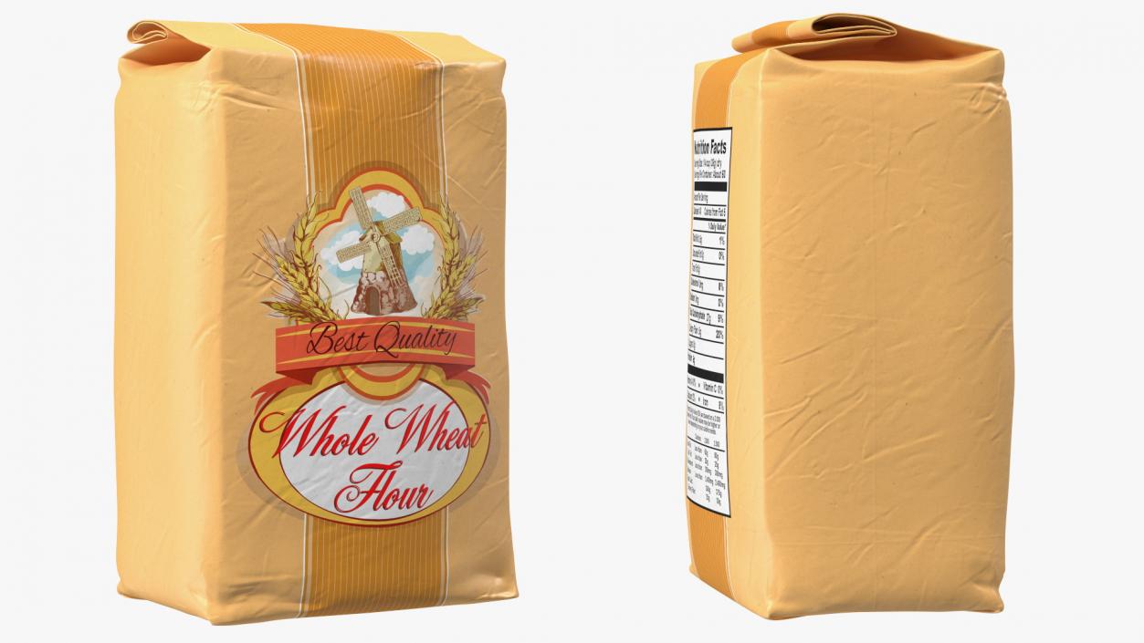 3D Wheat Flour Packages Collection