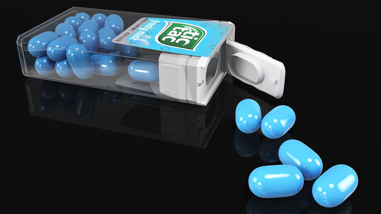 Spilled Tic Tac Frosty Mint Flavored Mints 3D