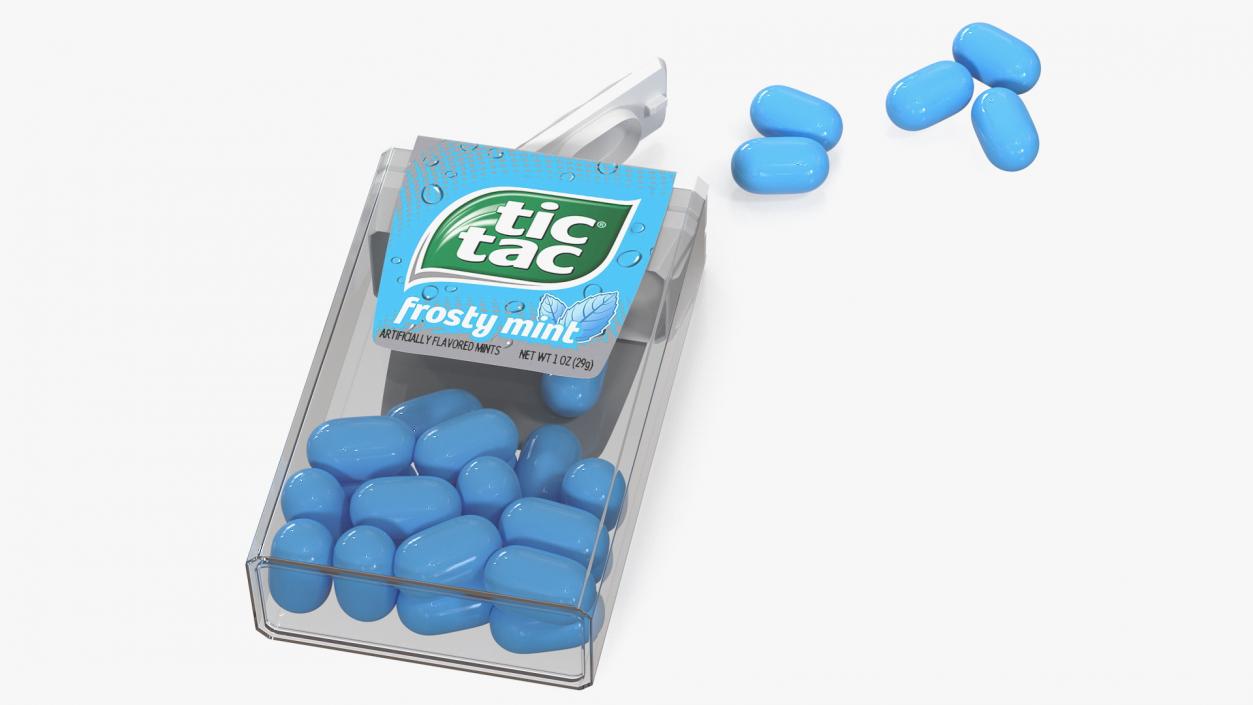 Spilled Tic Tac Frosty Mint Flavored Mints 3D