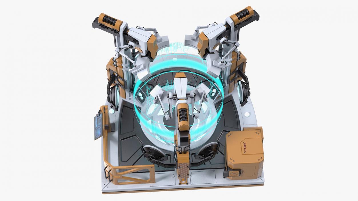 3D Sci Fi Operating Teleportation Station model