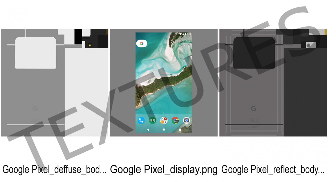 3D model Google Pixel Phone Very Silver