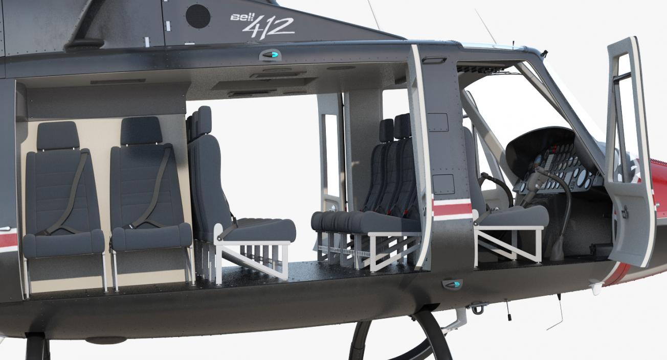 3D model Offshore Helicopter Bell 412EP