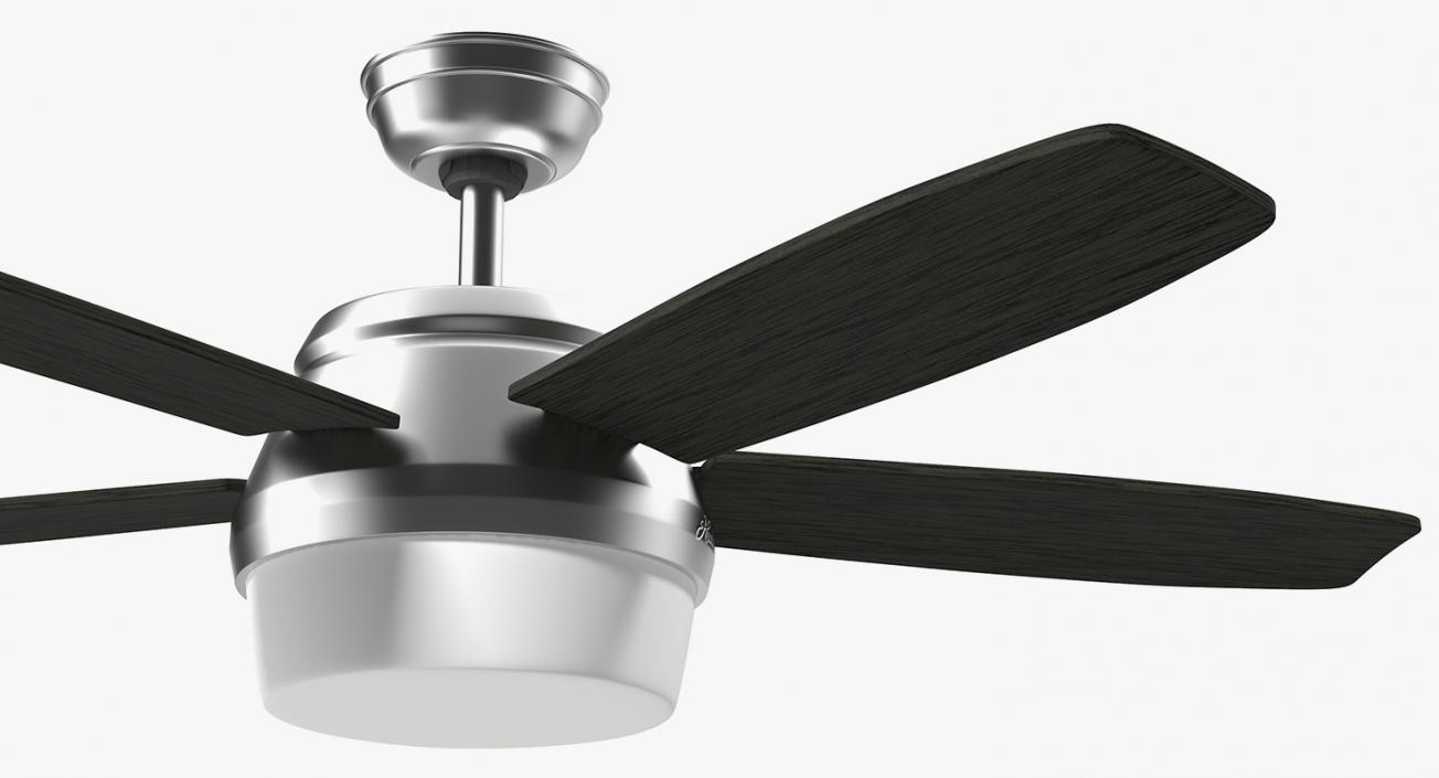 Chromium Five Blades Ceiling Fan 3D