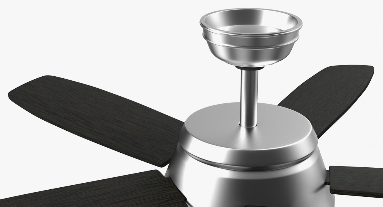 Chromium Five Blades Ceiling Fan 3D