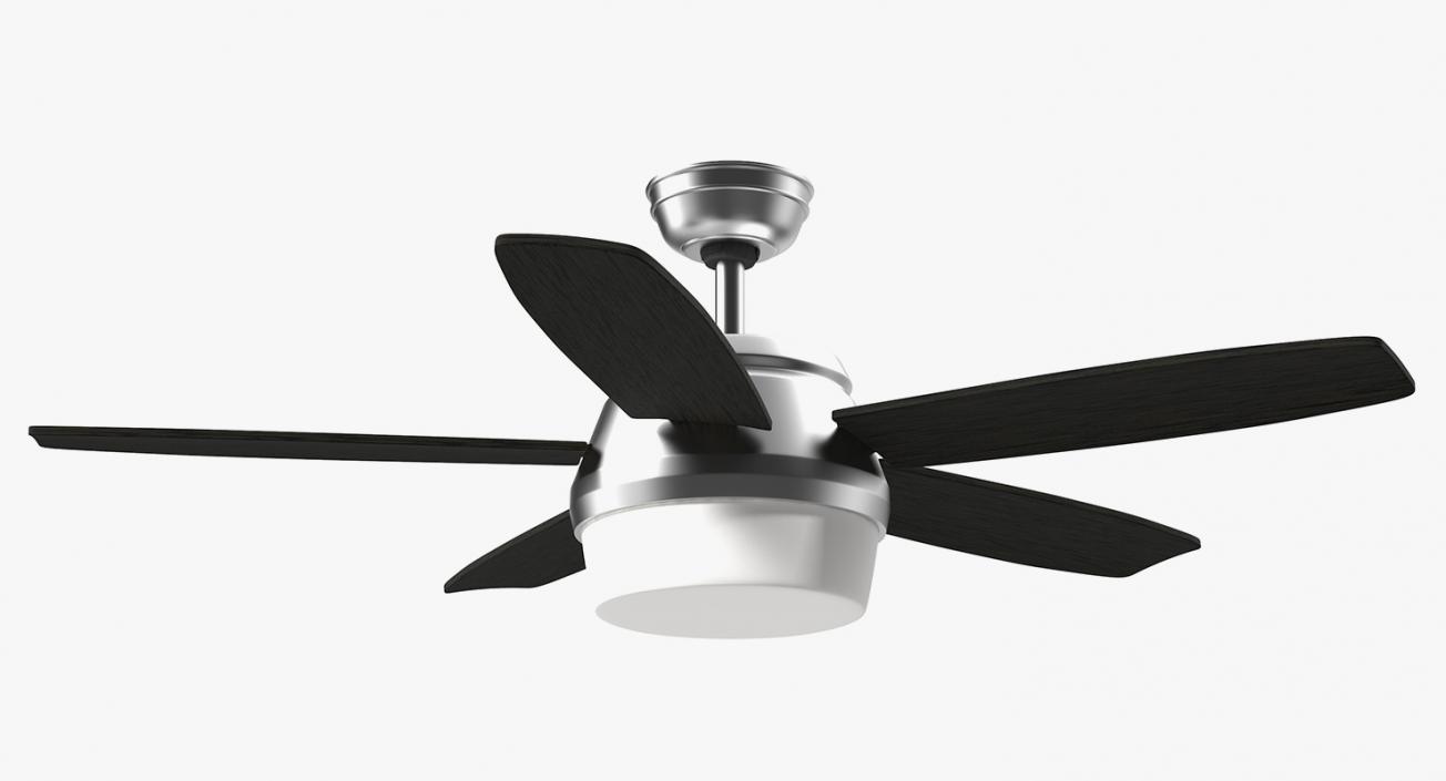 Chromium Five Blades Ceiling Fan 3D