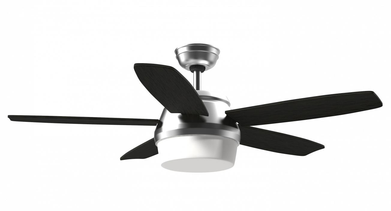 Chromium Five Blades Ceiling Fan 3D