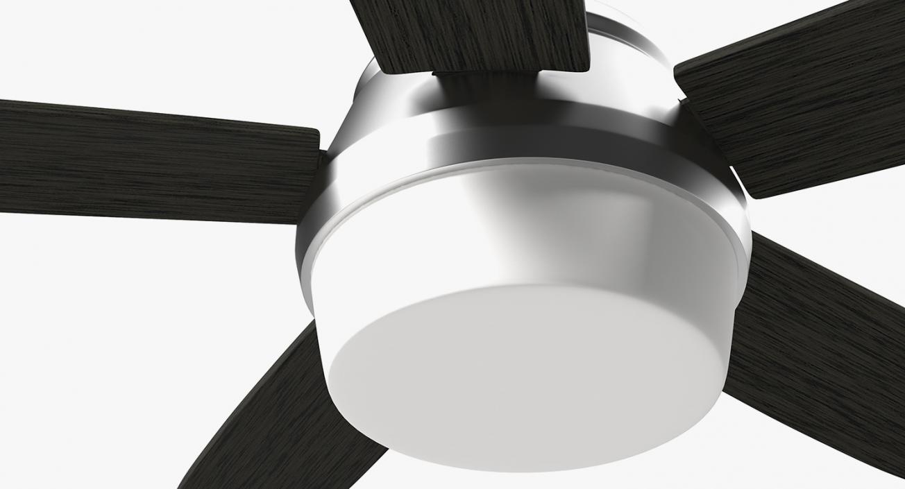 Chromium Five Blades Ceiling Fan 3D