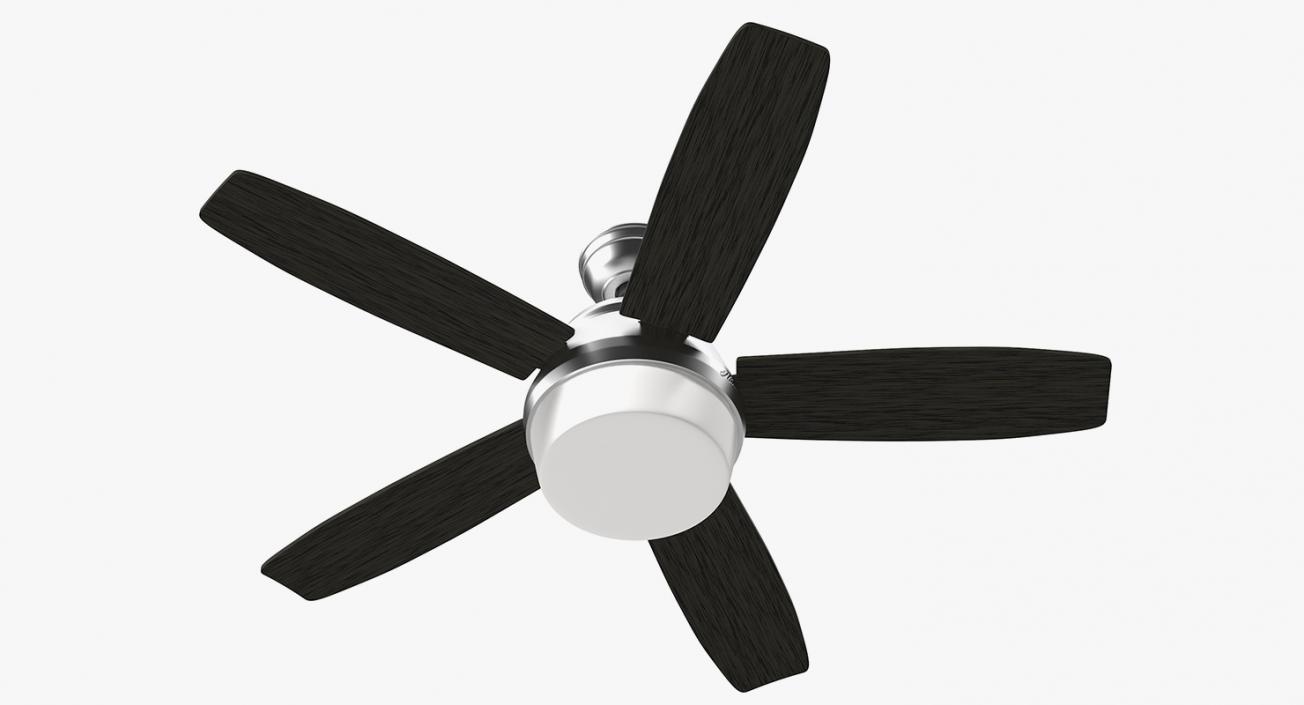 Chromium Five Blades Ceiling Fan 3D