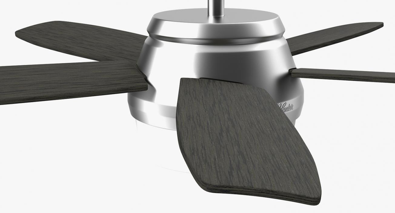 Chromium Five Blades Ceiling Fan 3D