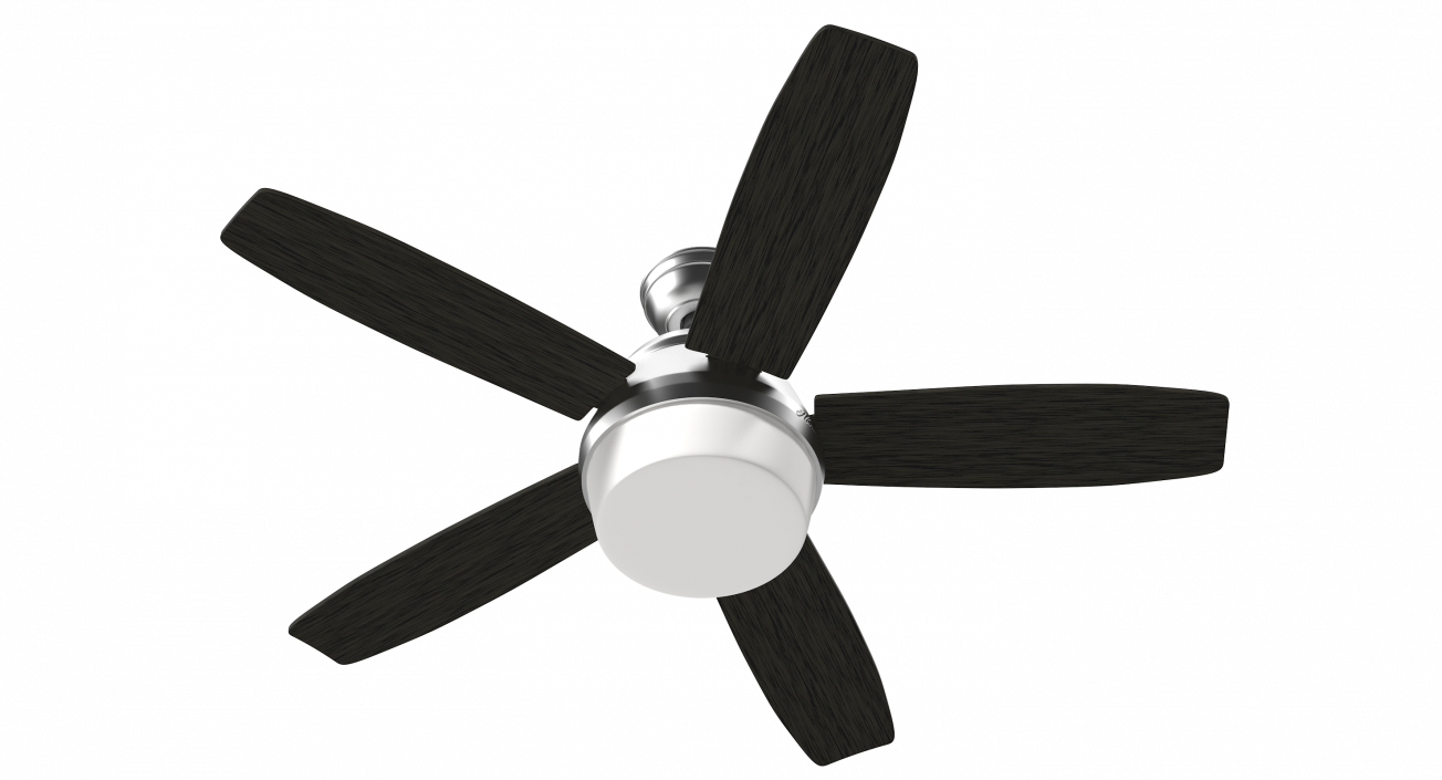 Chromium Five Blades Ceiling Fan 3D