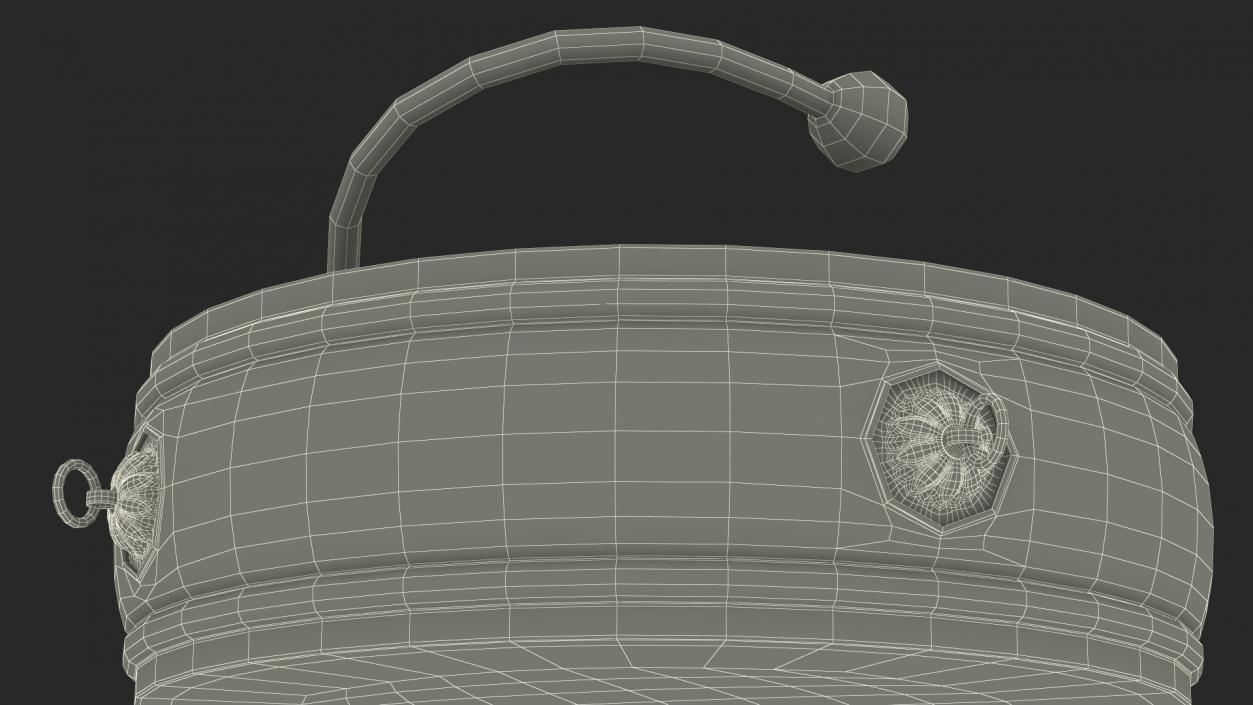 3D Tibetan Drum Tambourine model