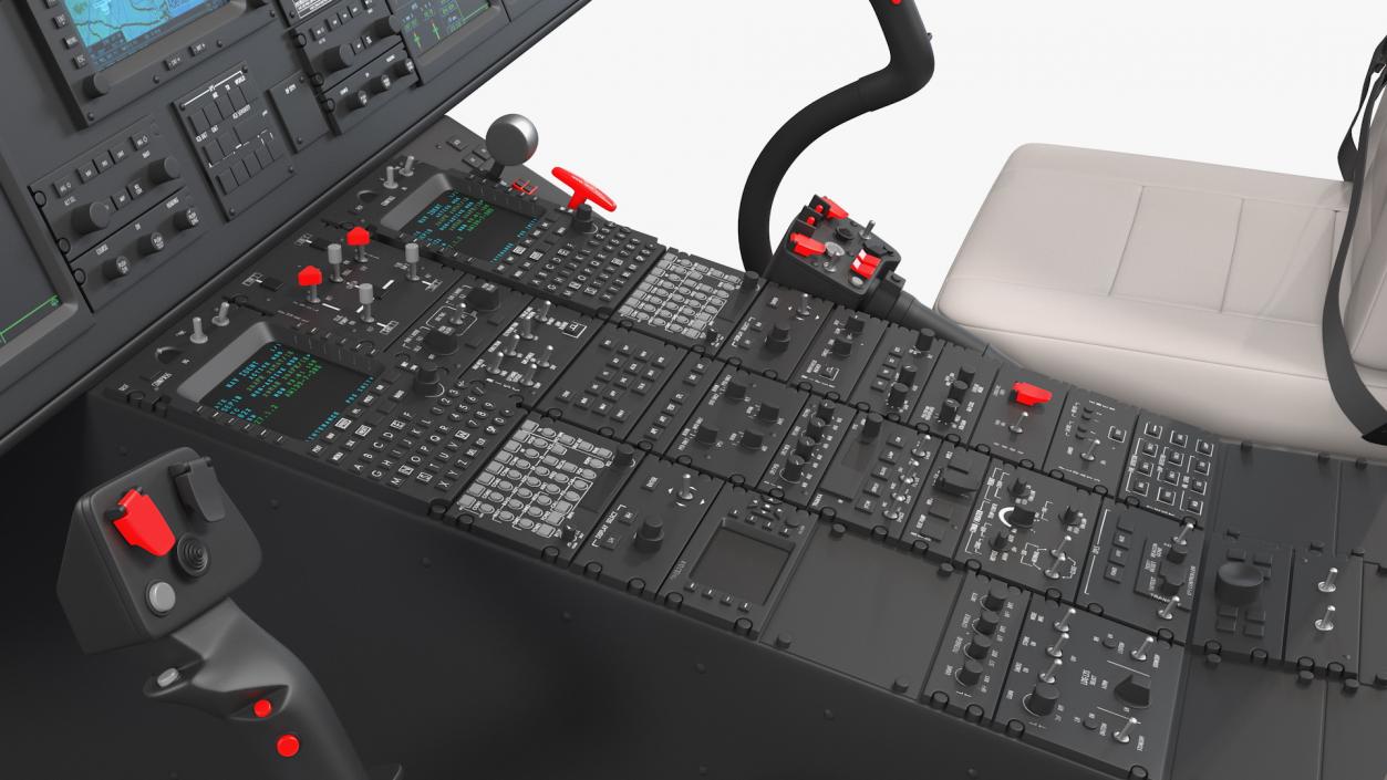 Helicopter Pilot Cabin 3D