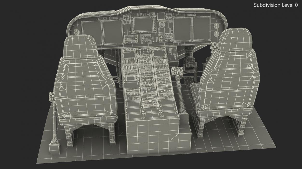 Helicopter Pilot Cabin 3D