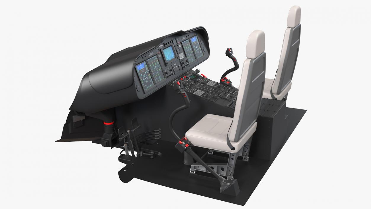 Helicopter Pilot Cabin 3D