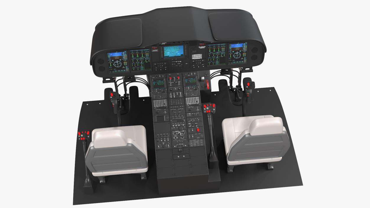 Helicopter Pilot Cabin 3D