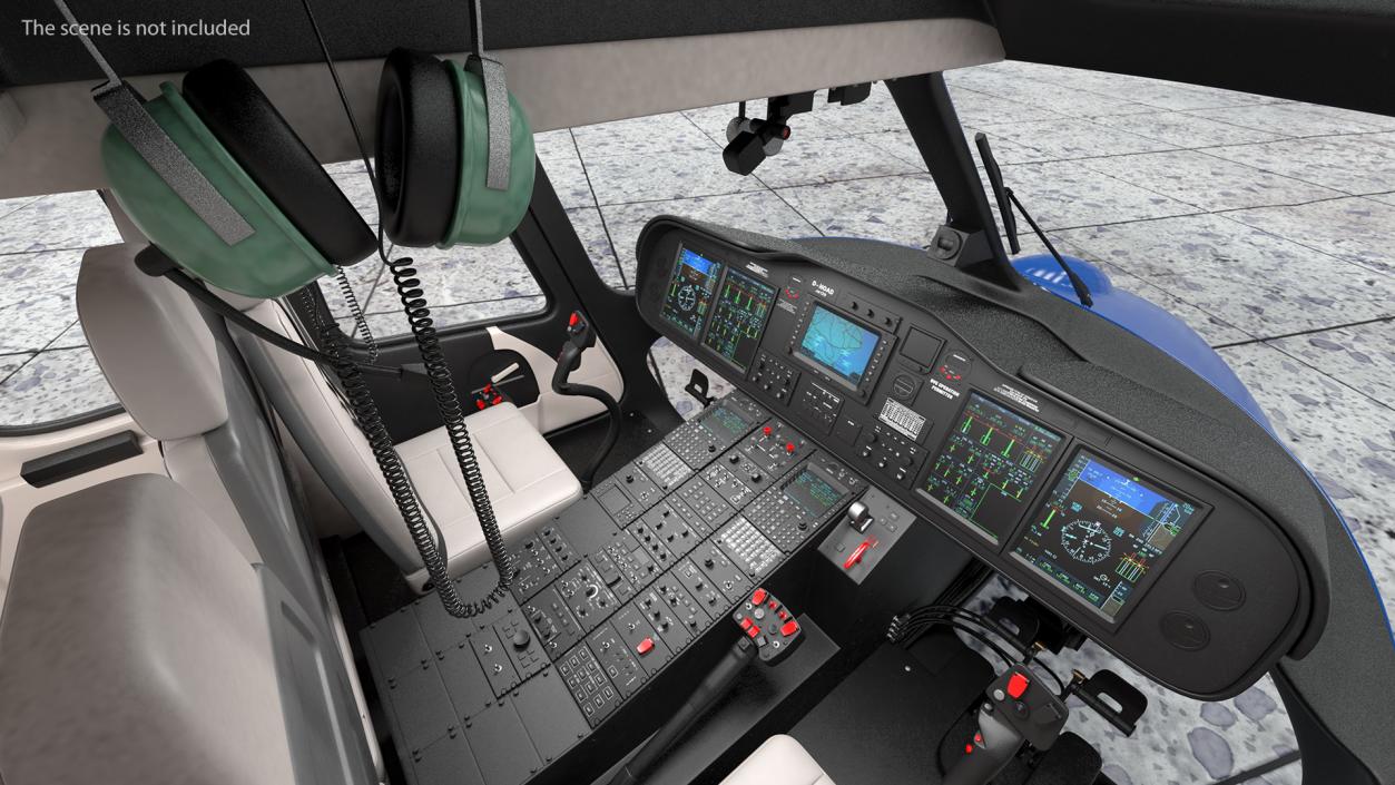 Helicopter Pilot Cabin 3D