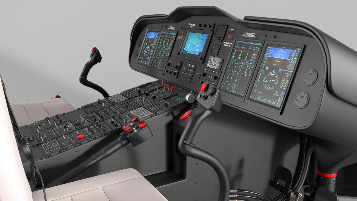 Helicopter Pilot Cabin 3D