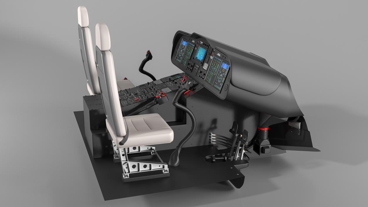 Helicopter Pilot Cabin 3D