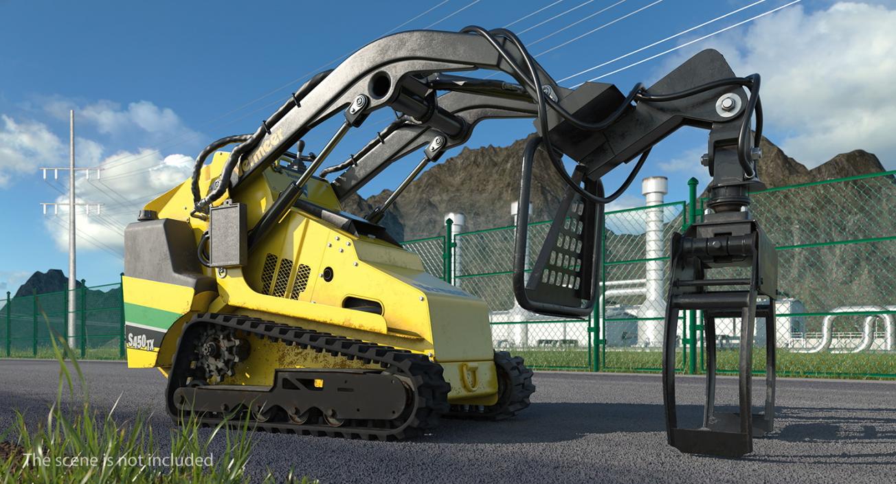 Vermeer S450TX Grapple Mini Skid Steer Dirty 3D model